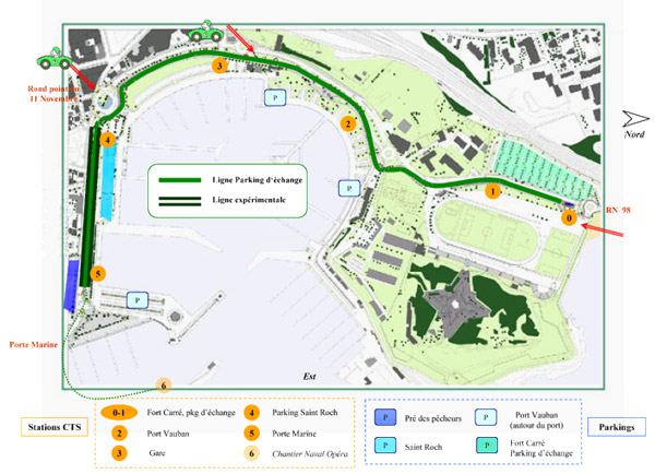 Projet global de parking et de navette